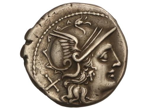 REPÚBLICA ROMANA. Denario. 154 a.C. SCRIBONIA. C. Scribonius