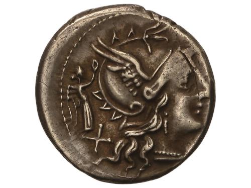 REPÚBLICA ROMANA. Denario. 147 a.C. TERENTIA. C. Terentius L