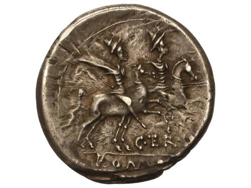 REPÚBLICA ROMANA. Denario. 147 a.C. TERENTIA. C. Terentius L