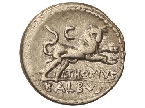 REPÚBLICA ROMANA. Denario. 105 a.C. THORIA. L. Thorius Balbu