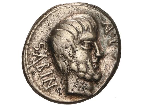 REPÚBLICA ROMANA. Denario. 89 a.C. TITURIA. L. Titurius L.f.