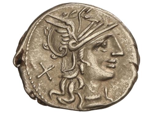 REPÚBLICA ROMANA. Denario. 135 a.C. TREBANIA. L. Trebanius. 