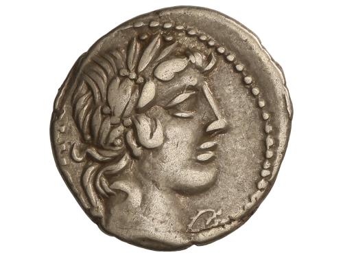 REPÚBLICA ROMANA. Denario. 90 a.C. VIBIA. C. Vibius C.f. Pan