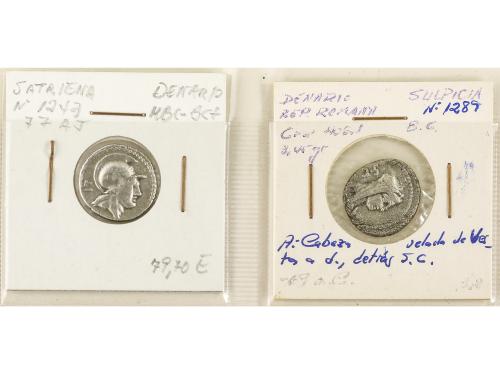 REPÚBLICA ROMANA. Lote 14 monedas Denario. AR. Todas diferen