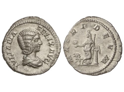 IMPERIO ROMANO. Denario. 217 d.C. JULIA DOMNA. Anv.: IVLIA P