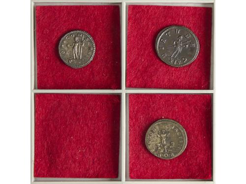 Lote 3 monedas Antoniniano. GALIENO, PROBO (2). AE. GALIENO: