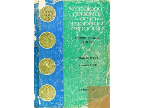 Vicenti, Jose A. Lote 2 libros CATÁLOGO GENERAL DE LA MONEDA