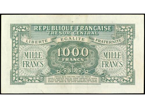 BILLETES EXTRANJEROS. 1.000 Francs. (1944). FRANCIA. Pick-10