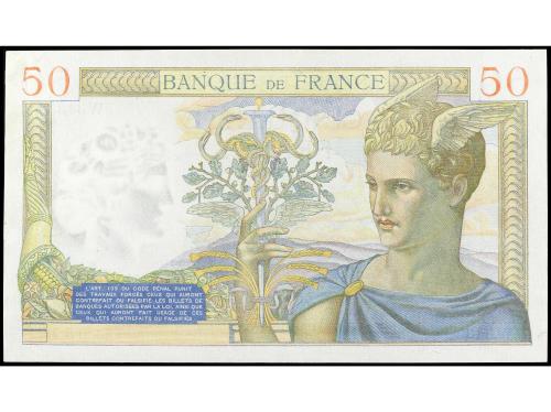 BILLETES EXTRANJEROS. 50 Francs. 1935. FRANCIA. Pick-81. EBC