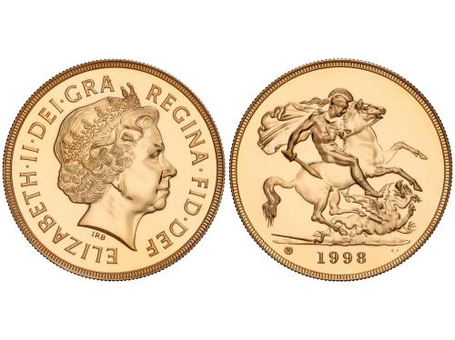 GRAN BRETAÑA. 5 Pounds. 1998. ELIZABETH II. 39,88 grs. AU (9