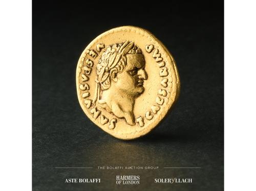 IMPERIO ROMANO. Áureo. 77-78 d.C. TITO. Anv.: T. CAESAR IMP.