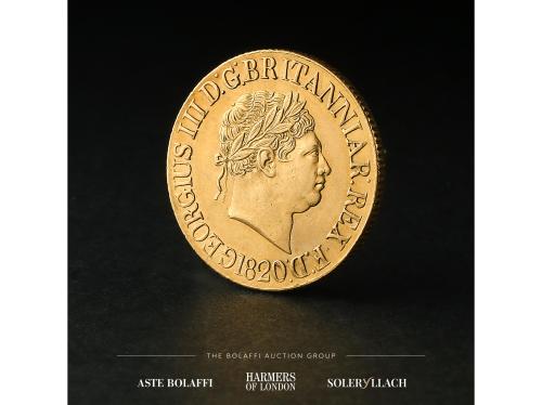 GRAN BRETAÑA. Sovereign. 1820. GEORGE III. Anv.: Busto laure