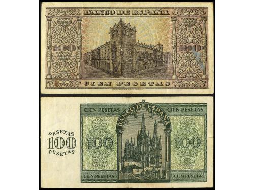 ESTADO ESPAÑOL. Lote 2 billetes 100 Pesetas. 1936 y 1938. Ca