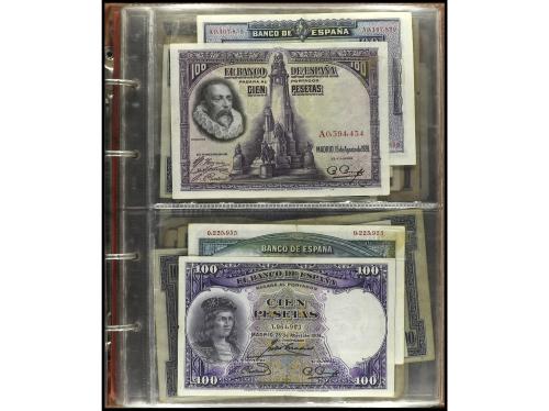 Lote 64 billetes 50 Céntimos a 10.000 Pesetas. 1925 a 1992. 