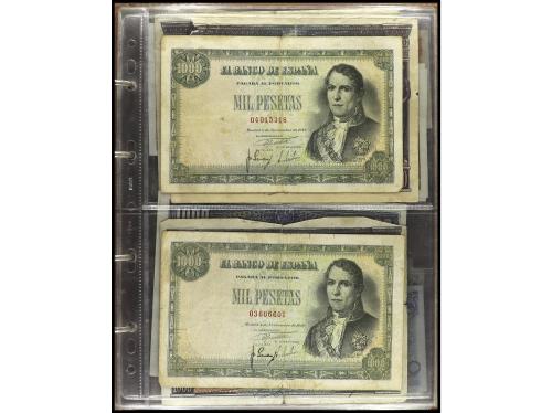 Lote 64 billetes 50 Céntimos a 10.000 Pesetas. 1925 a 1992. 