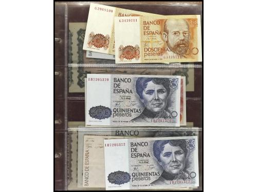 Lote 64 billetes 50 Céntimos a 10.000 Pesetas. 1925 a 1992. 