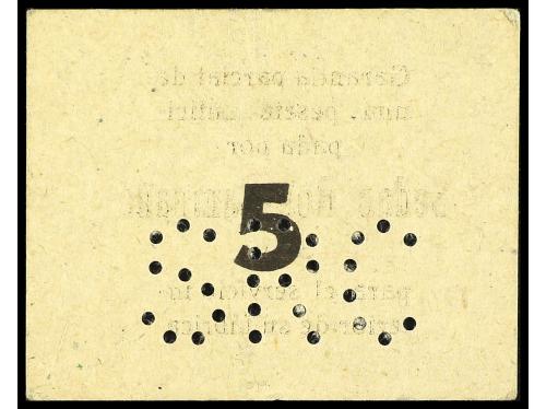 FICHAS COOPERATIVAS Y PROPAGANDA. 5 Cèntims. MOLLET DEL VALL