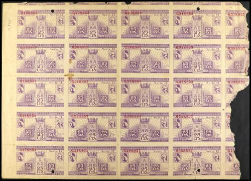 CASTILLA-LA MANCHA. Lote 20 billetes 25 Céntimos. 8 Noviembr