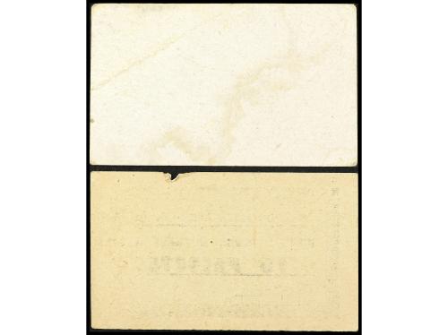 CATALUNYA. Lote 2 billetes 0,50 y 1 Pesseta. PASTISSERIA CAS