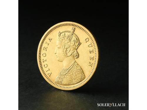 INDIA BRITÁNICA. Mohur. 1862. REINA VICTORIA. 11,63 grs. AU 