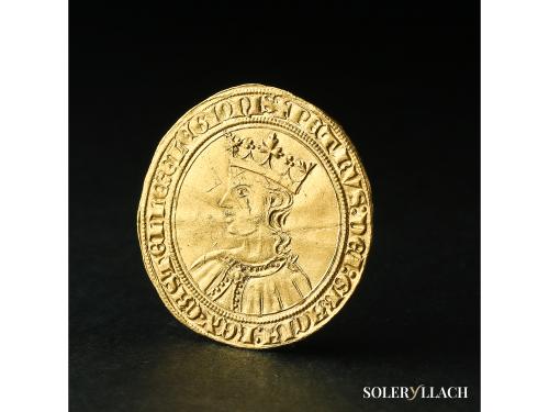 REINO DE CASTILLA Y LEON. Dobla de 35 maravedís. PEDRO I. SE