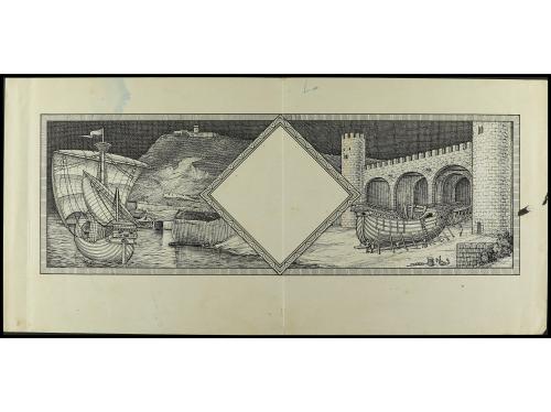 CATALUNYA. Conjunto de pruebas y plancha. Aj. de BARCELONA. 