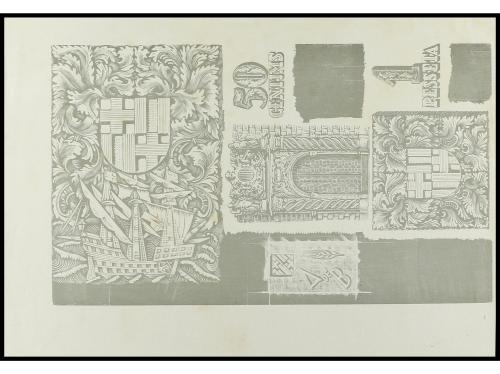 CATALUNYA. Conjunto de pruebas y plancha. Aj. de BARCELONA. 