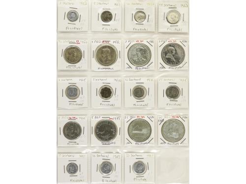 FILIPINAS. Lote 73 monedas. Siglo XX. AR, Br, Cuni, latón. I