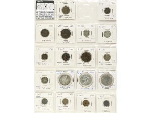 LOTES Y COLECCIONES EXTRANJERO. Lote 344 monedas. Siglo XIX-