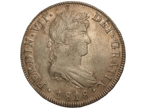 FERNANDO VII. 8 Reales. 1818. GUATEMALA. M. 26,81 grs. (Leve