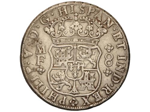 FELIPE V. 8 Reales. 1739. MÉXICO. M.F. 26,28 grs. Columnario