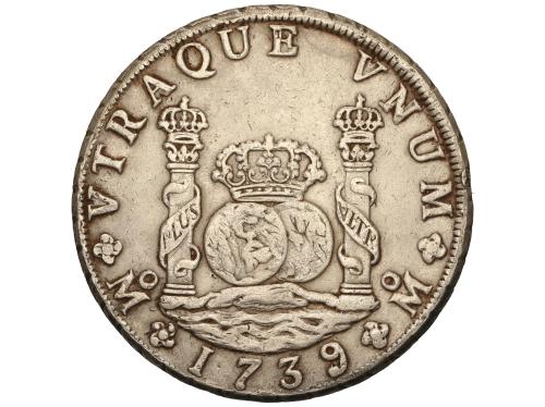 FELIPE V. 8 Reales. 1739. MÉXICO. M.F. 26,28 grs. Columnario