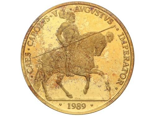EMISIONES EN ECU. 100 Ecu. 1989. 34,51 grs. AU (900). Carlos