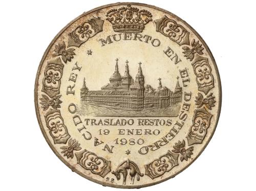 Lote 2 medallas Retorno a España de los restos mortales de A