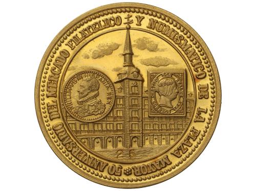 Lote 2 medallas 50 Aniversario del Mercado Filatélico y Numi