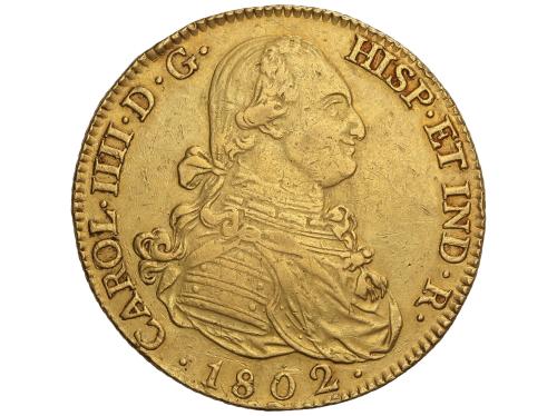 CARLOS IV. 8 Escudos. 1802. MADRID. F.A. 26,93 grs. (Pequeño