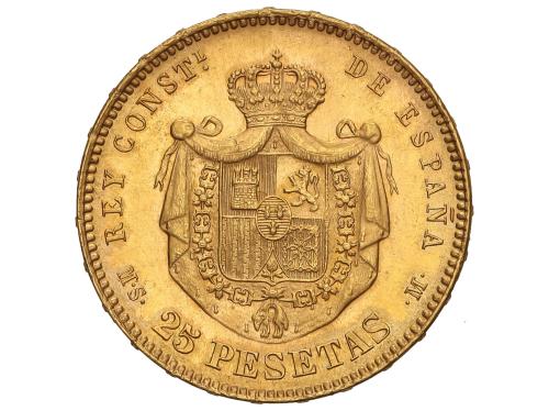 ALFONSO XII. 25 Pesetas. 1881 (*18-81). M.S.-M. 8,04 grs. AU