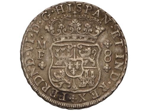 FERNANDO VI. 8 Reales. 1750. MÉXICO. M.F. 26,97 grs. (Leves 