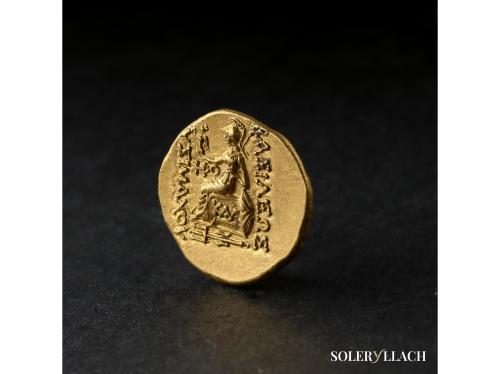 MONEDAS GRIEGAS. Estátera. 120-63 a.C. MITRIDATES VI EUPHATO