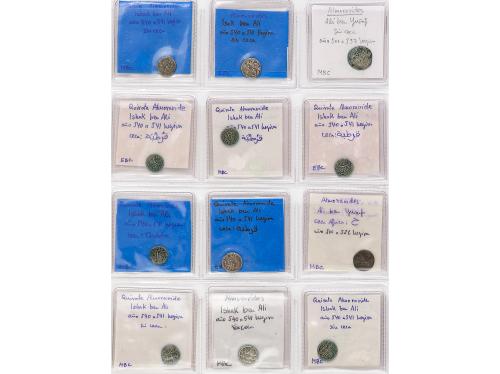 ALMORÁVIDES. Lote 43 monedas Quirates y fracciones de Dirham