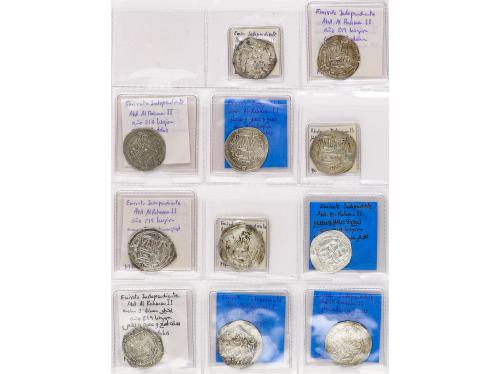EMIRATO. Lote 35 monedas Dirhem. ABDERRAHMAN II. AL-ANDALUS.