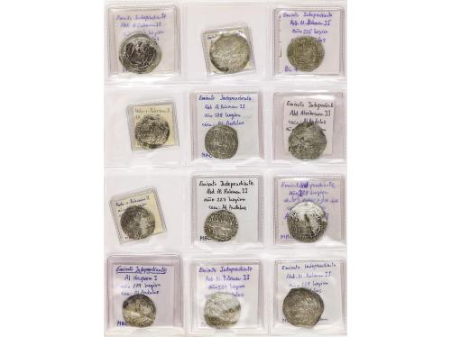 EMIRATO. Lote 68 monedas Dirhem (54) y Felús (14). ABDERRAHM