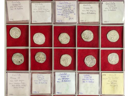 CALIFATO. Lote 10 monedas Dirham. 371, 386, 388, 389, 392, 3