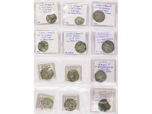 MONEDAS HISPANOÁRABES. Lote 48 monedas Dirham. AL-HAQEM II. 