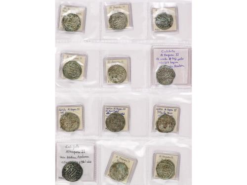 MONEDAS HISPANOÁRABES. Lote 58 monedas Dirham. AL-HAQEM II. 
