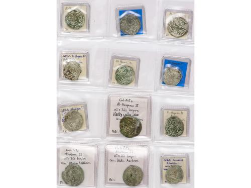 MONEDAS HISPANOÁRABES. Lote 58 monedas Dirham. AL-HAQEM II. 