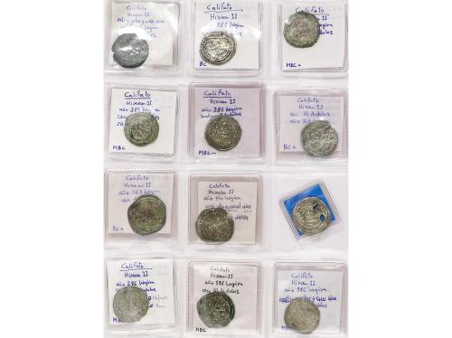 CALIFATO. Lote 57 monedas Dirham. HIXEM II. Mayoría AL-ANDAL