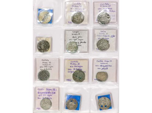 CALIFATO. Lote 57 monedas Dirham. HIXEM II. Mayoría AL-ANDAL