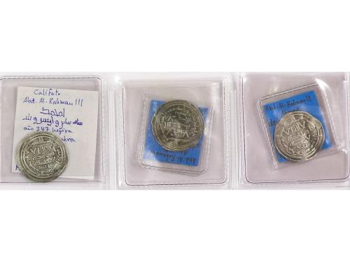 CALIFATO. Lote 15 monedas Dirham. ABDERRAHMAN III. AL-ANDALU