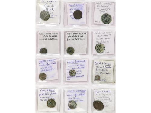 MONEDAS HISPANOÁRABES. Lote 106 monedas Tipo Felús. DIVERSAS